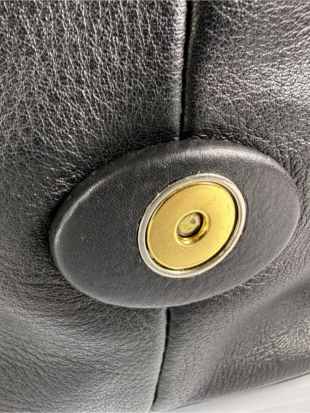 Botticelli Black Leather Backpack with Gold Hardware